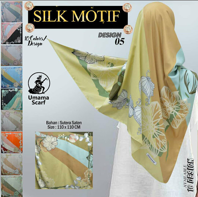 Jilbab Silk Motif By Umama Scarf All Design Harga Murah Grosiran