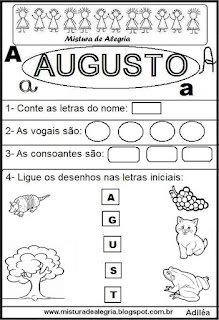 Brincando com o nome Augusto