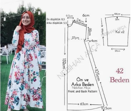 Cara Membuat Pola Baju Gamis Gamis - Cara membuat pola baju gamis payung