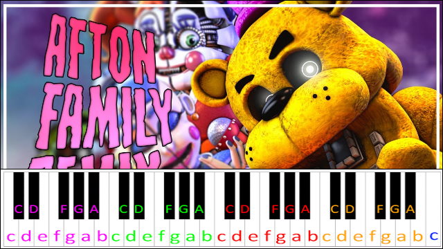 Afton Family by KryFuZe (FNAF) Piano / Keyboard Easy Letter Notes for Beginners