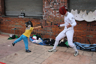 Exhibición de esgrima