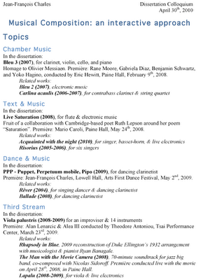 harvard music dissertation colloquium handout 1