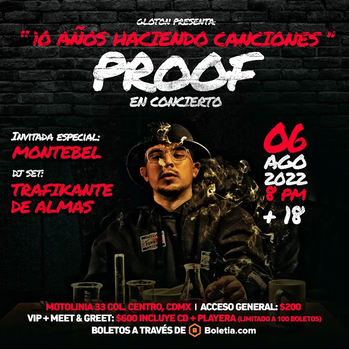 El rapero mexicano Proof presentará "10 años haciendo canciones".