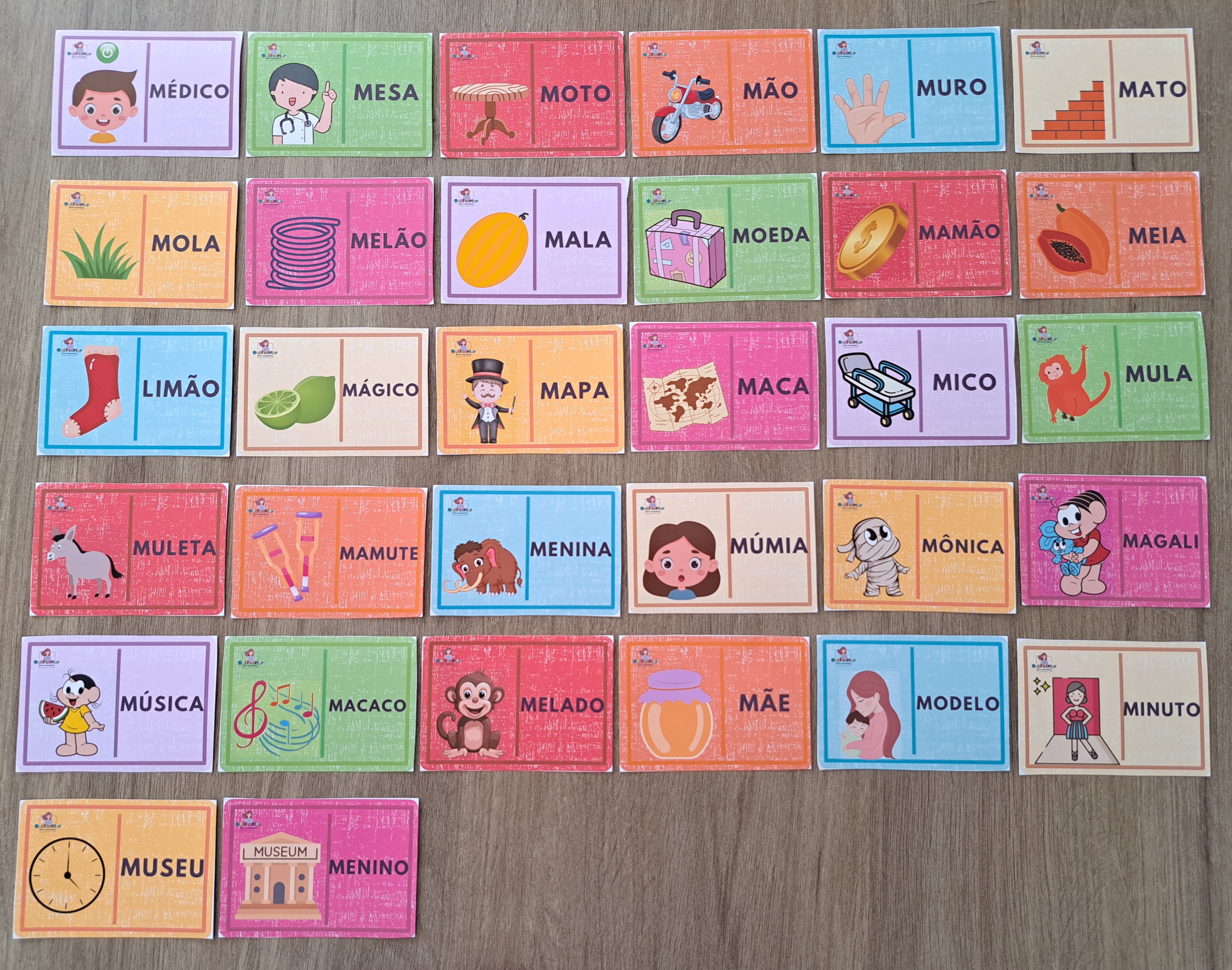 Jogo Bingo Letras Didático P/ Leitura E Escrita 32 Palavras