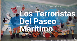 Pasodoble con Letra "Aunque nos vean terroristas". Chirigota "Los terroristas del Paseo Marítimo" de Joaquín y Manuel Sánchez Alba (1987)