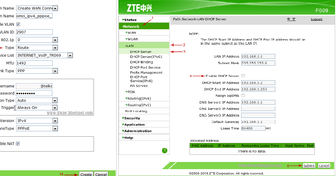 Cara Setting Modem ZTE F609 Di Koneksi Indihome - Japung