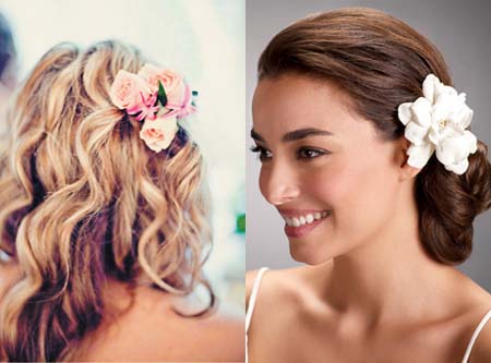 Wedding Hairstyles with Flowers