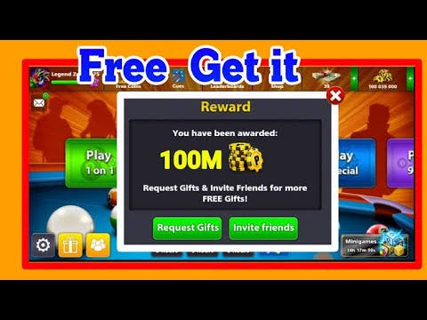 100m Free Coins Reward Link For All In 8 Ball Pool 8bp Lover