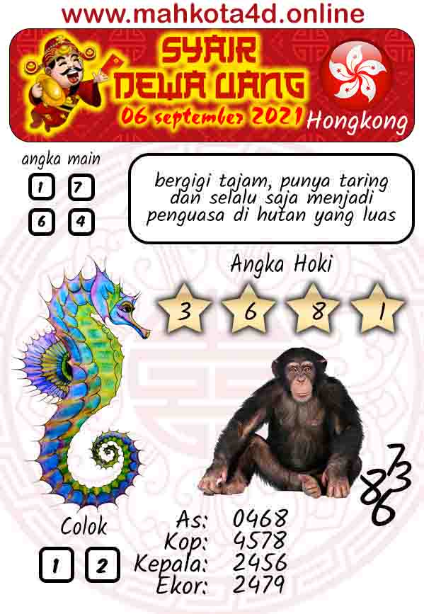 Syair Prediksi Togel Hongkong - HK Senin, 06 - September - 2021
