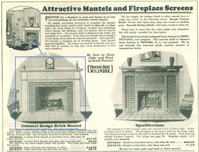 sears colonial design brick fireplace mantel from 1929 catalog