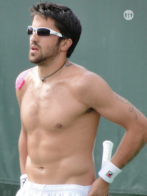 Janko Tipsarevic Shirtless at Miami Open 2010