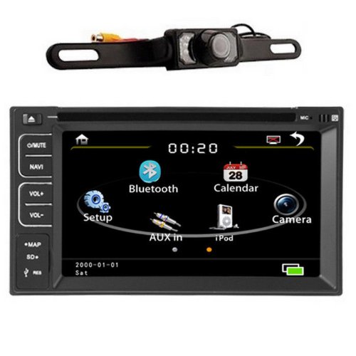 Ouku Free Camera Included Double 2 Din In Dash 6.2 Touch Screen LCD Car Stereo Radio DVD Player Bluetooth Mic Mp3 SD USB Digital HD LCD800480 Steering Wheel Control Lowest Price!