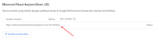 memverifikasi kepemilikan URL di google news