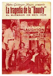 LA TRAGEDIA DE LA BOUNTY. Folleto. España. REBELIÓN A BORDO / LA TRAGEDIA DE LA BOUNTY. Mutiny on the Bounty. 1935. Estados Unidos. Dirección: Frank Lloyd. Reparto: Charles Laughton, Clark Gable, Franchot Tone, Herbert Mundin, Eddie Quillan, Dudley Digges, Donald Crisp, Henry Stephenson, Francis Lister, Spring Byington, Mamo Clark, Movita, Byron Russell, Percy Waram, David Torrence, John Harrington, Douglas Walton, Ian Wolfe, DeWitt Jennings, Marion Clayton Anderson, Alec Craig, Ivan Simpson, Vernon Downing, Bill Bambridge, David Niven, Mary Gordon.