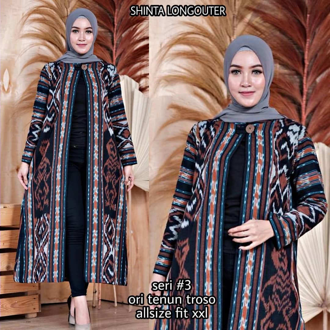 Model Tunik  Batik  Kombinasi Polos Terbaru 2021 Desain 