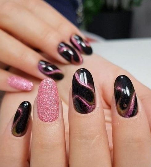 Cat-eye nails 