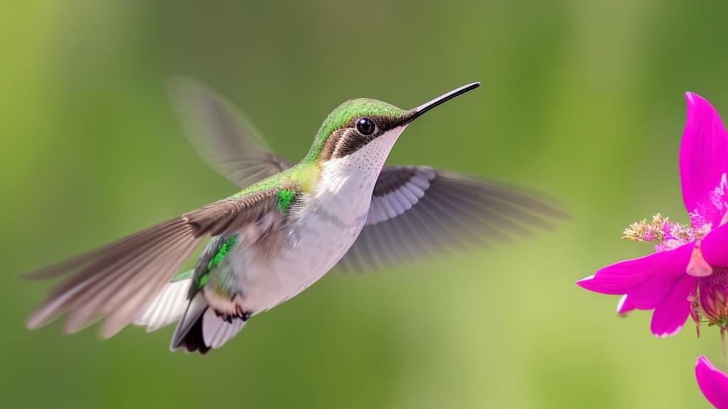 hummingbird flying away