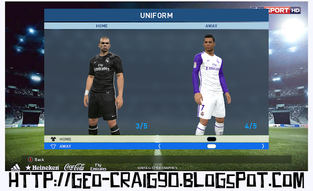 PES 2017 Real Madrid Nike Aeroswift Kits by Geo_Craig90