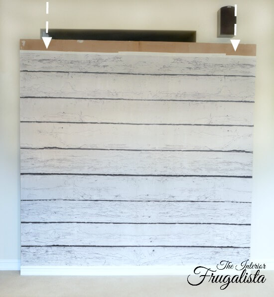 DIY Photo Backdrop Wall Before Crown Molding