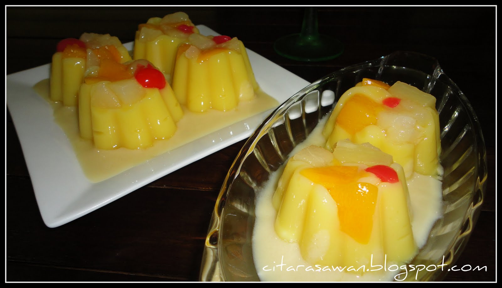 Puding Kastard Fruit Cocktail ~ Blog Kakwan
