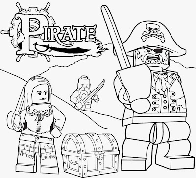 Caribbean Island treasure hunt at world's end Jack Sparrow Lego pirates coloring page for youngsters