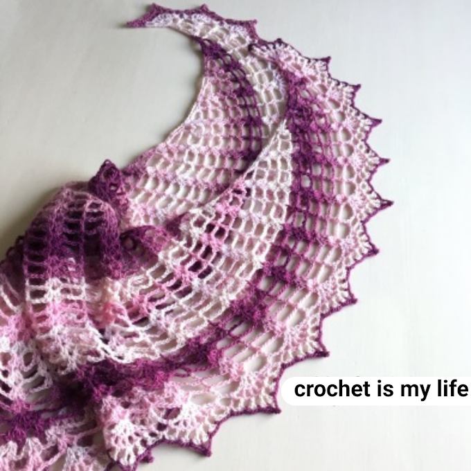 Wild Wheat Shawl / Sjal Free Pattern