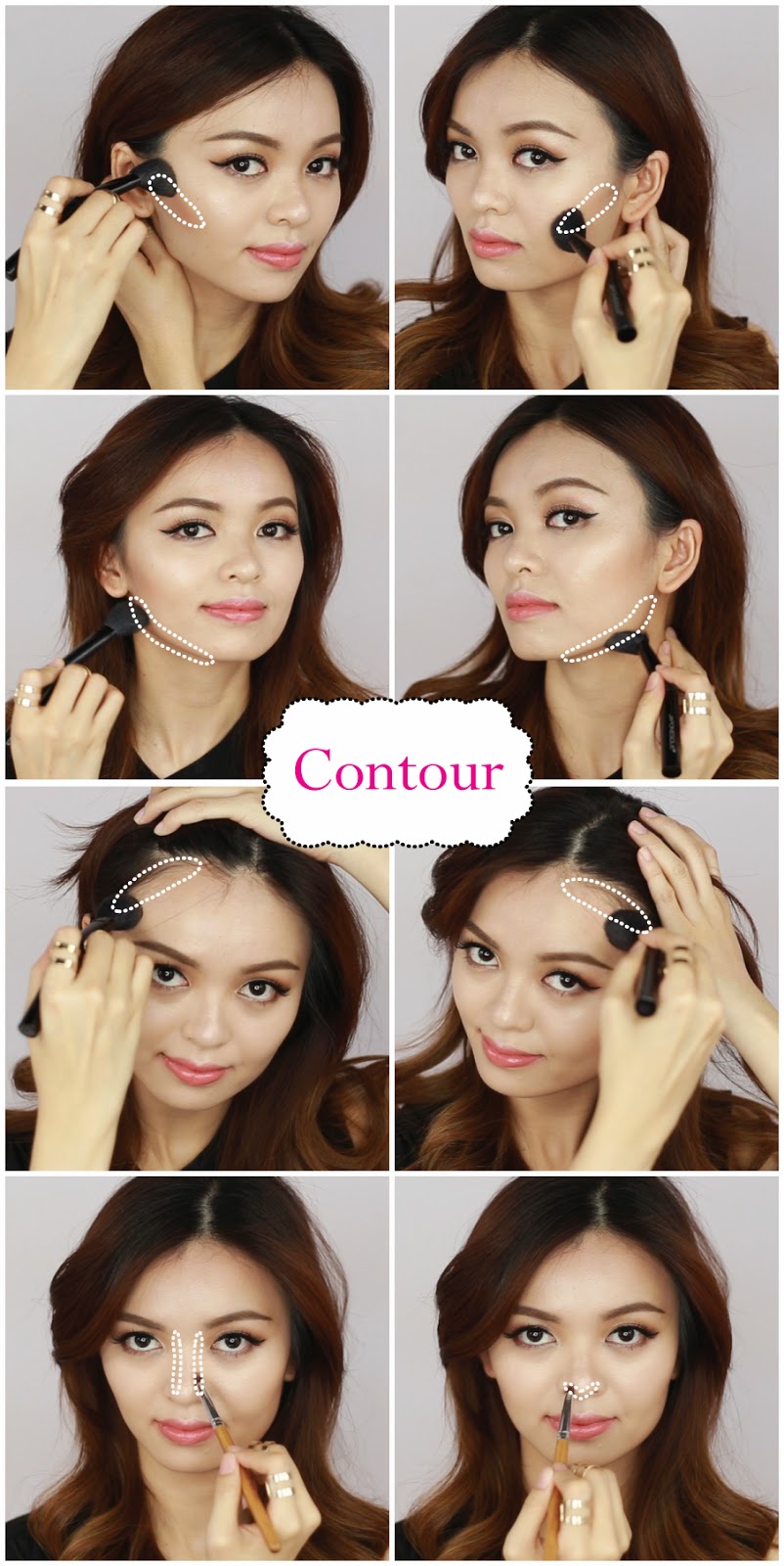 Basic Contour And Highlight With Powder Lynette Tee Makeup