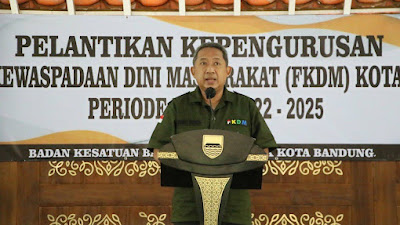 Tingkatkan Kewaspadaan dan Jaga Kondusifitas Bandung , Yana Lantik Kepengurusan FKDM