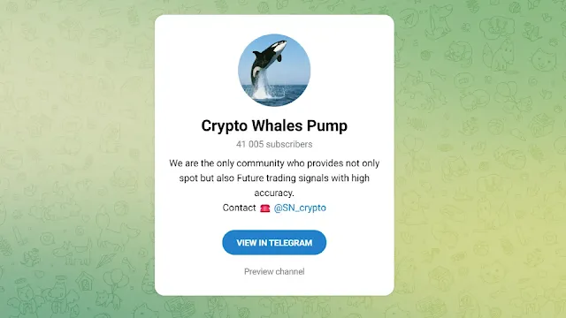 Crypto Whales Pump Telegram group