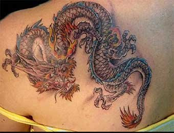 shoulder dragon tattoo