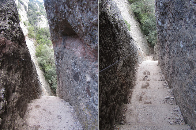 MONESTIR DE MONTSERRAT  ESCALES DE JACOB - ESCALES DELS POBRES - PAS DELS FRANCESOS, escales dels pobres i Pas del Francesos