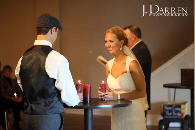 photo of wedding candle lighting ceremony at Twelve West Main