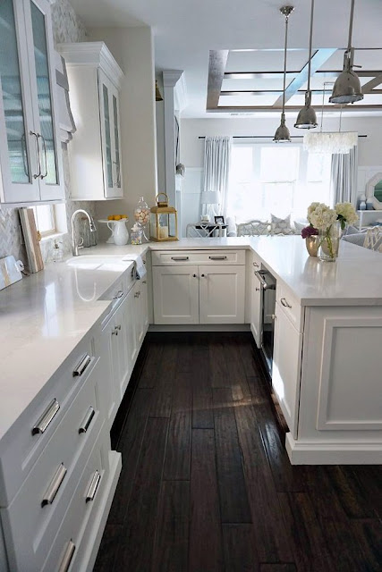 white kitchen cabinet with white countertops ideas