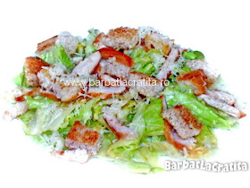 Salata Caesar cu pui reteta