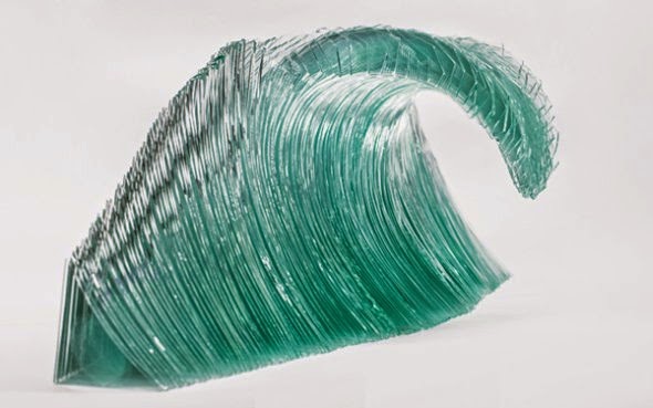 Ben Young esculturas de vidro ondas do mar