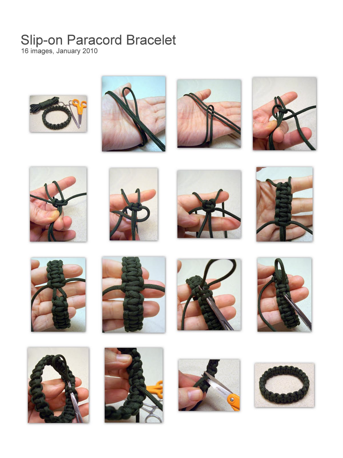 Easiest Adjustable One Strand Braided Paracord Bracelet Rastaclat Style -  YouTube