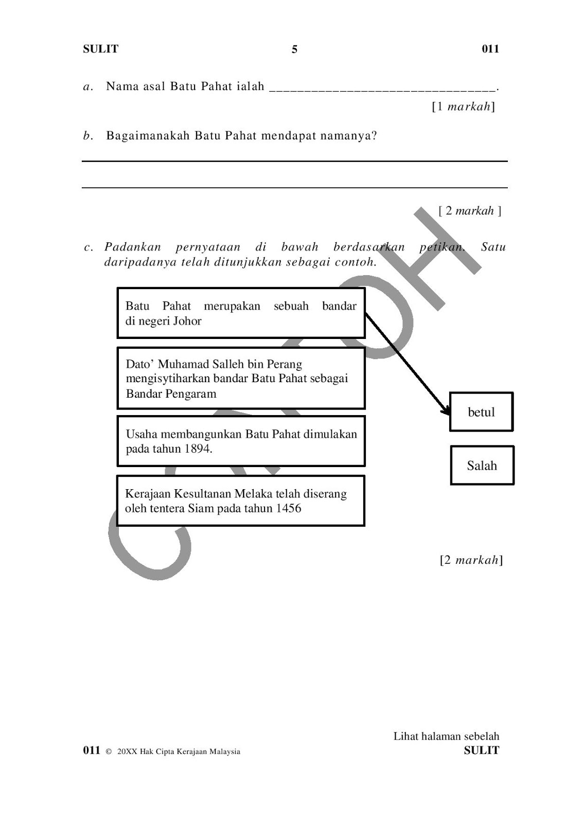 MONOTOS: BAHASA MELAYU UPSR 2016