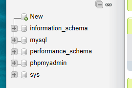 phpMyAdmin database created