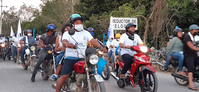 Despierta la “fuerza azul” en arranque de campaña de Jorge Kuh en Tunkás