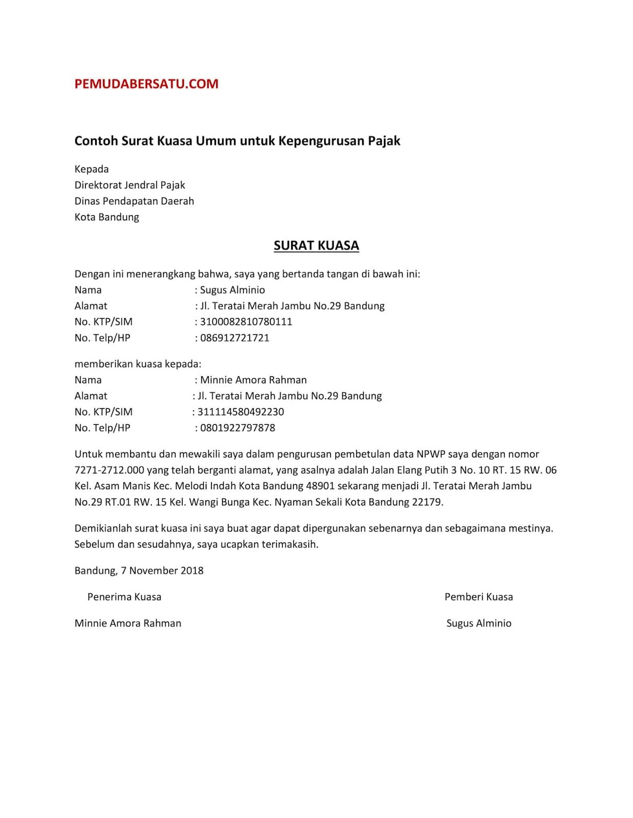 Contoh Resume Dan Surat Permohanan Wajib