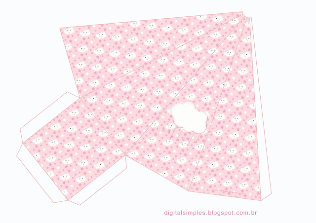 Pink Rain of Blessings or Rain of Love: Free Printable Boxes.