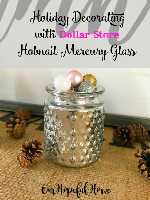 hobnail mercury glass sparkle mini-ornament holiday decor