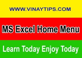 MS Excel Home Menu