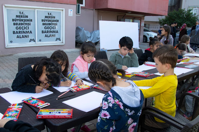 Mersin Büyükşehir’den Depremzede Çocuklara Çizim Atölyesi