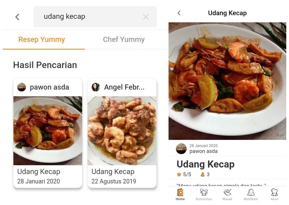 Resep masakan rumahan yummy app