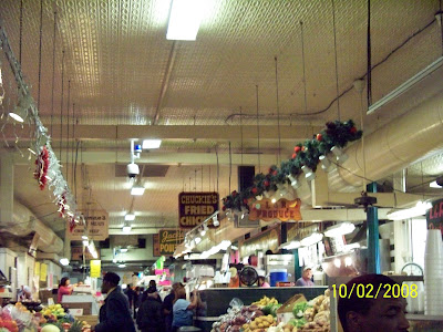 The inside of Hollins Market