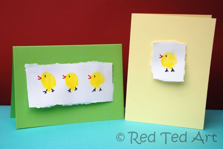 Easter crafts for toddlers - fingerprint chick craft