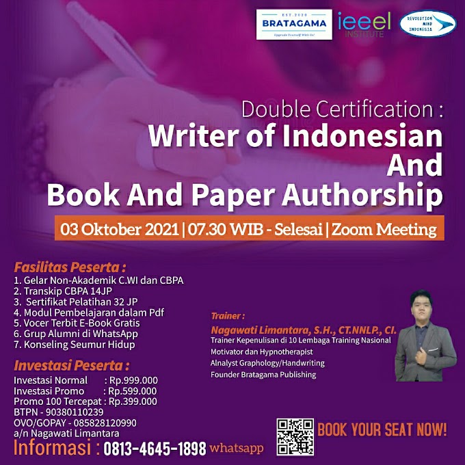 Certified Writer Of Indonesian, Certified Book And Paper Authorship