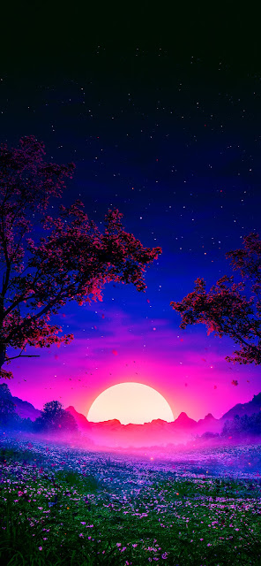 aesthetic sunset background wallpaper