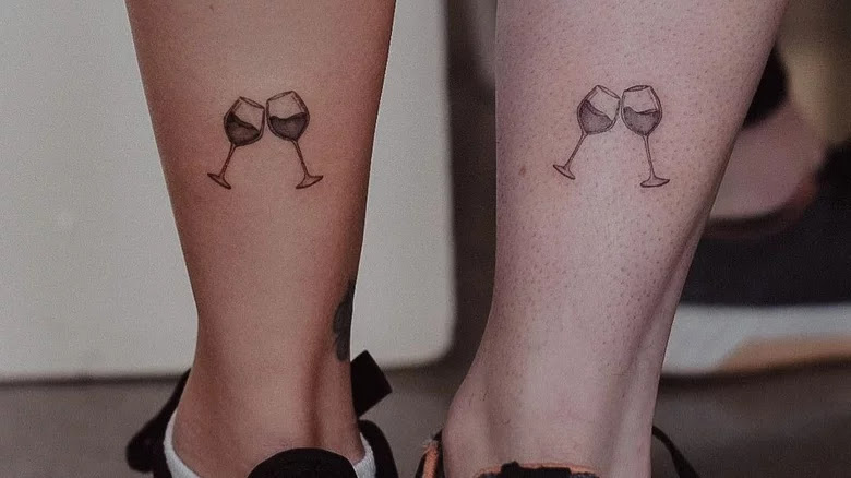 wine tattoo